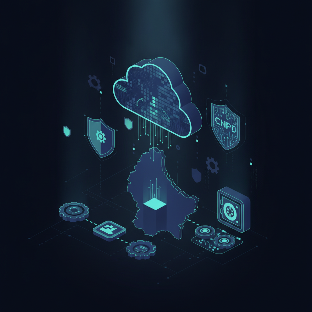 Editorial illustration: Cloud HR in Luxembourg: CSSF and CNPD Basics