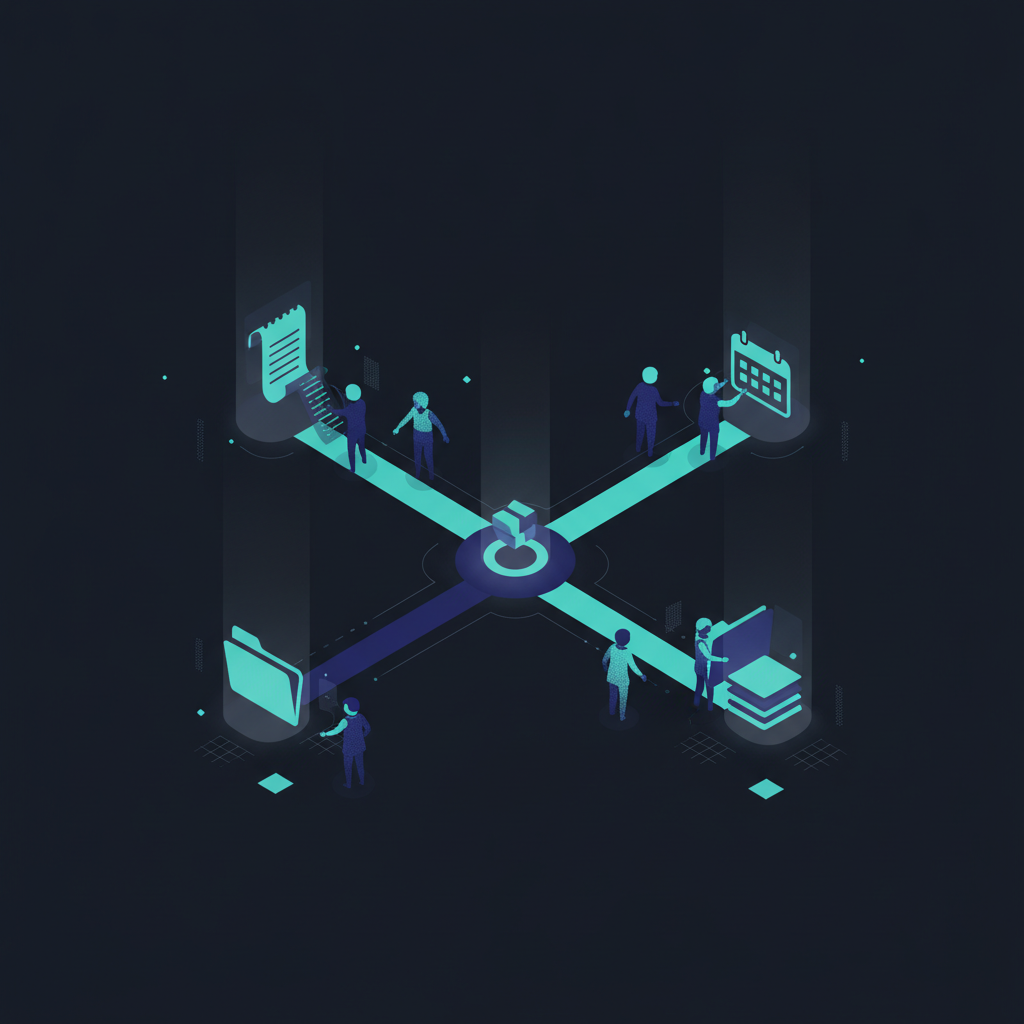 Editorial illustration: Employee Self-Service Portals: ROI and Adoption