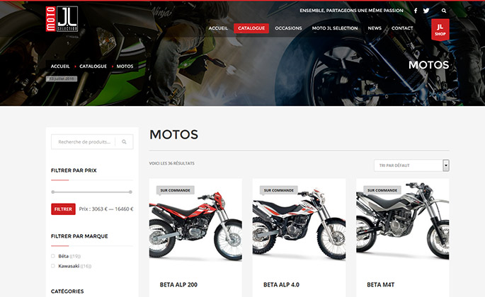 Moto JL Selection website