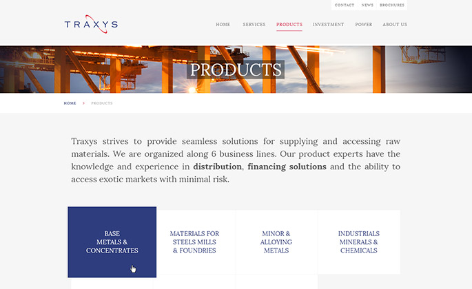 Traxys website